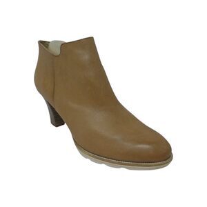 Tamaris Brown Leather Heeled Ankle Boots Booties Womens 39 US 7.5
